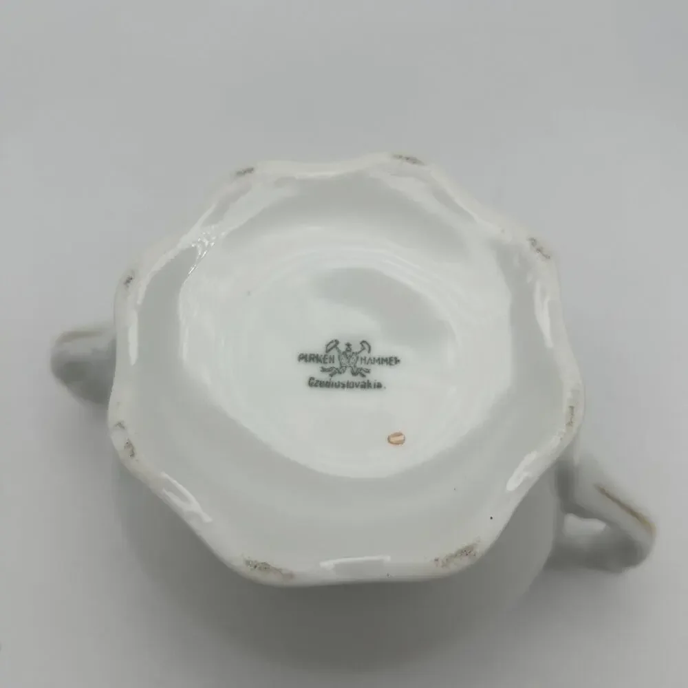 Pirkenhammer Sugar Bowl. From Czechoslovakia. Porcelain.